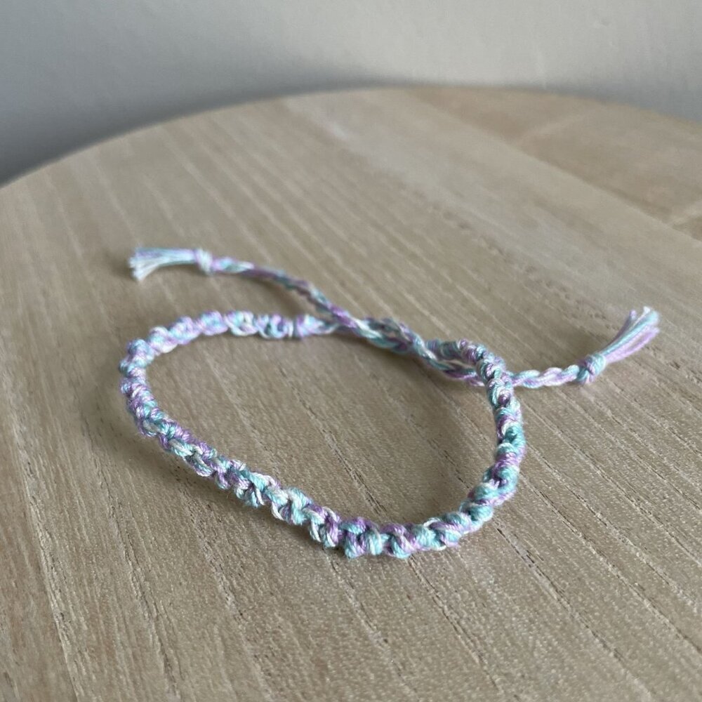 Yasmin Bracelet, anklet, trendy, comfortable, tie, embroidery thread, woven, gif